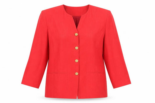 Cognito Women Red Size 14 Single Breasted Suit Jacket