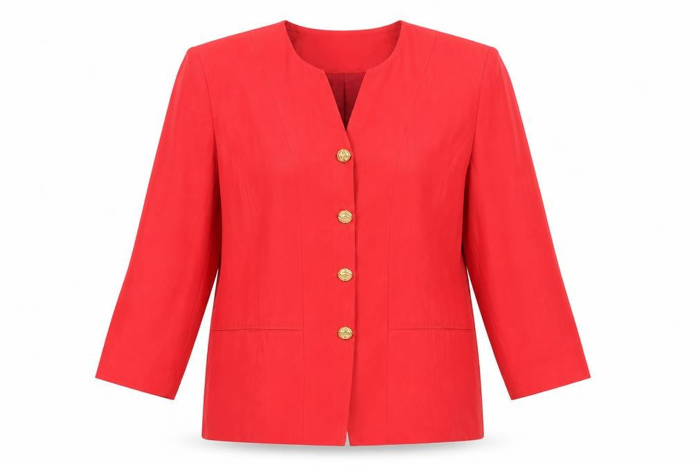 Cognito Women Red Size 14 Single Breasted Suit Jacket