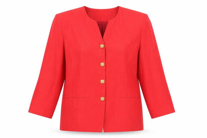 Cognito Women Red Size 14 Single Breasted Suit Jacket