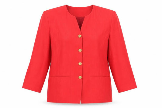 Cognito Women Red Size 14 Single Breasted Suit Jacket