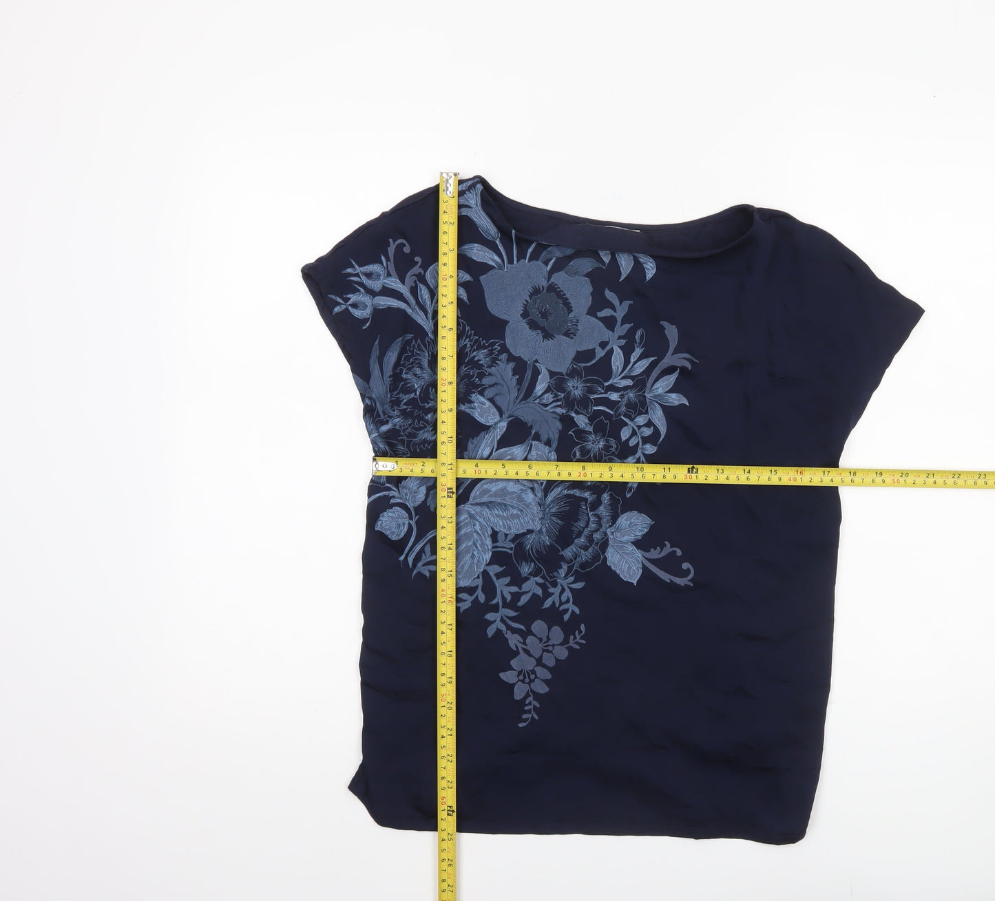 Marks and Spencer Womens Blue Floral Tunic Blouse UK 10