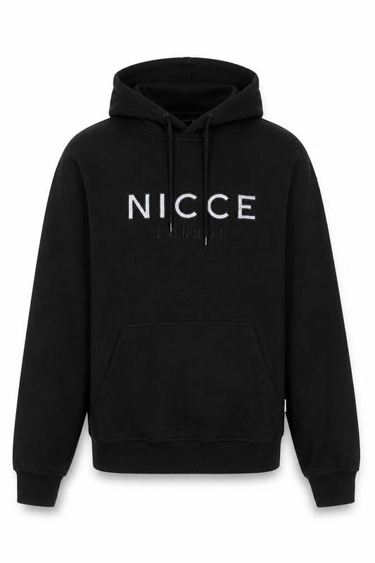 NICCE Men’s Black Pullover Hoodie S Logo Graphic Fleece