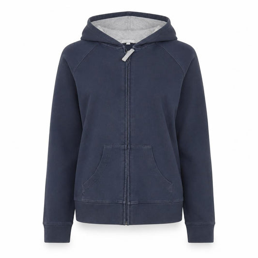Massimo Dutti Women Blue S Full Zip Hoodie Cotton Blend