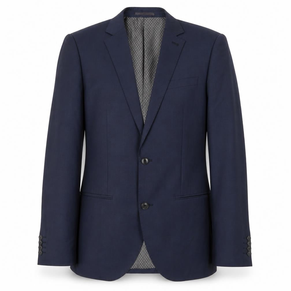 Next Men’s Blue Wool Blend Suit Jacket 38L Long Classic Formal