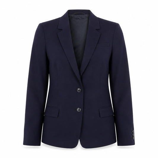 Banana Republic Women’s Blue Wool Blend Blazer Size 12 Two-Button Jacket