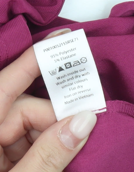David Emanuel Womens Pink Size 18 Cowl Neck 3/4 Sleeve Blouse