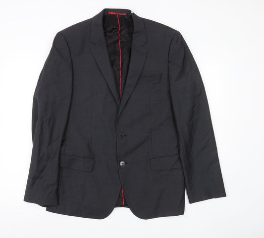 Hugo Boss Men’s Black Size 50 UK Blazer Jacket Notch Lapel