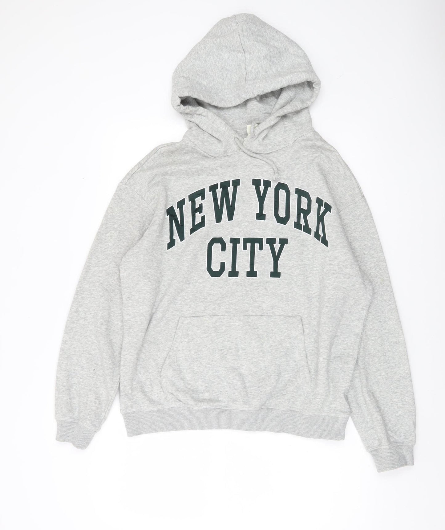 H&M Men’s Grey Pullover Hoodie S New York City Logo Fleece