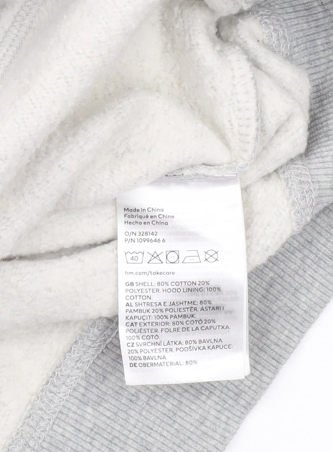 H&M Men’s Grey Pullover Hoodie S New York City Logo Fleece