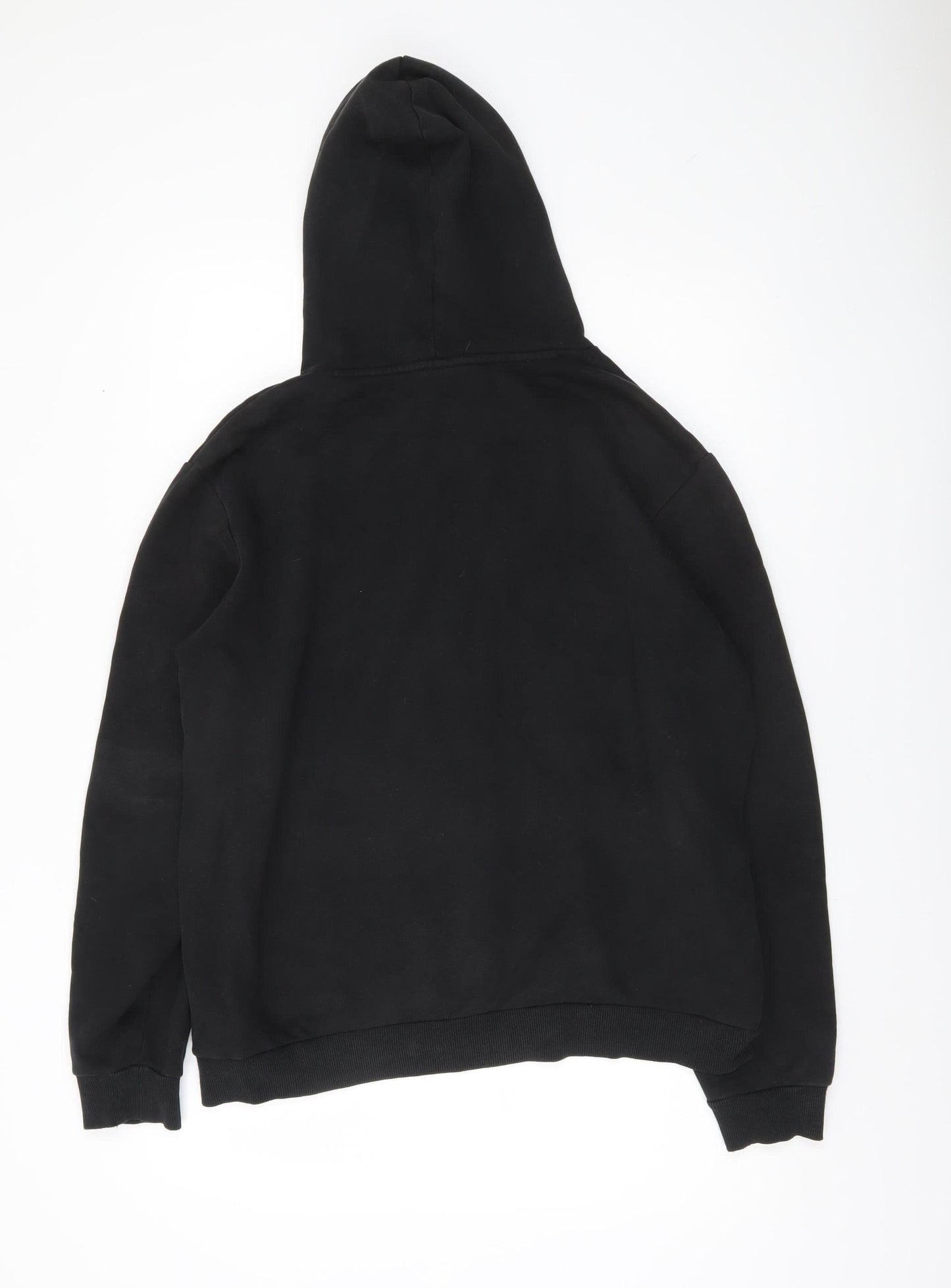 Puma Men’s Black Pullover Hoodie L Regular Fit Fleece Sweatshirt