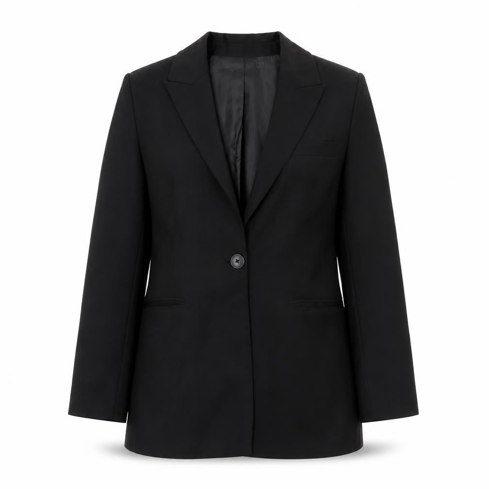 Stradivarius Women’s Black Size 8 Single-Breasted Blazer