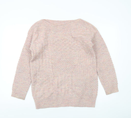 Marks and Spencer Women’s Pink Cable Knit Jumper Size 6