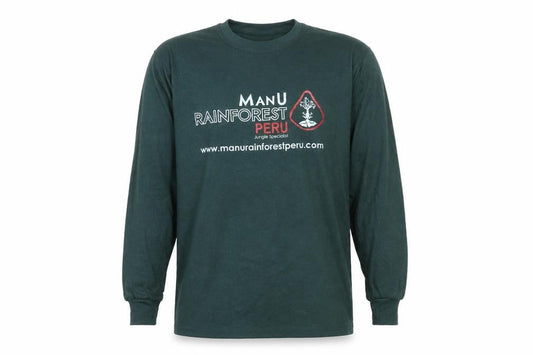 Machu Picchu Men's Green L Long Sleeve Graphic T-Shirt Casual