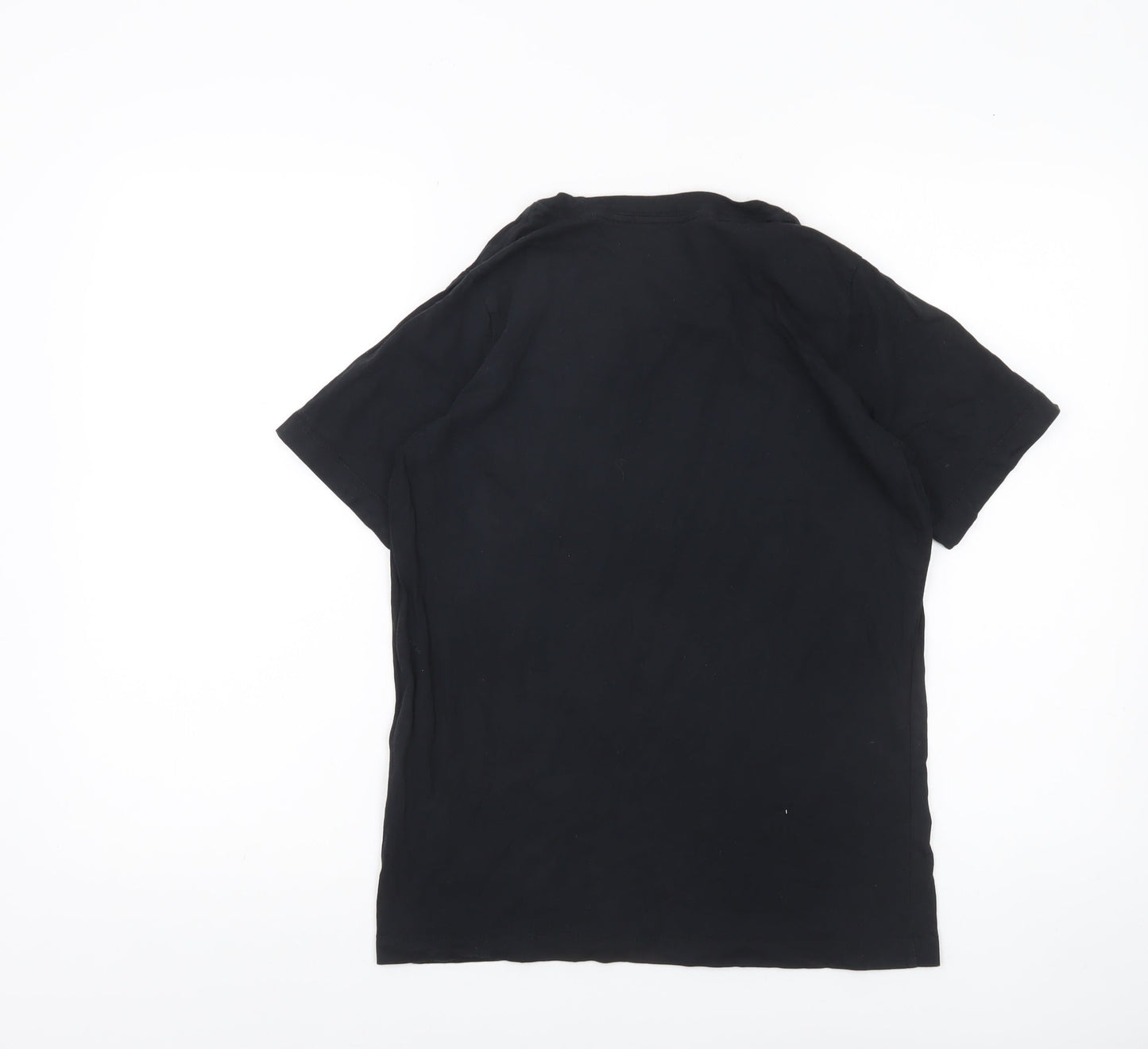 Nike Boys Black XL Regular Fit Sports Logo T-Shirt