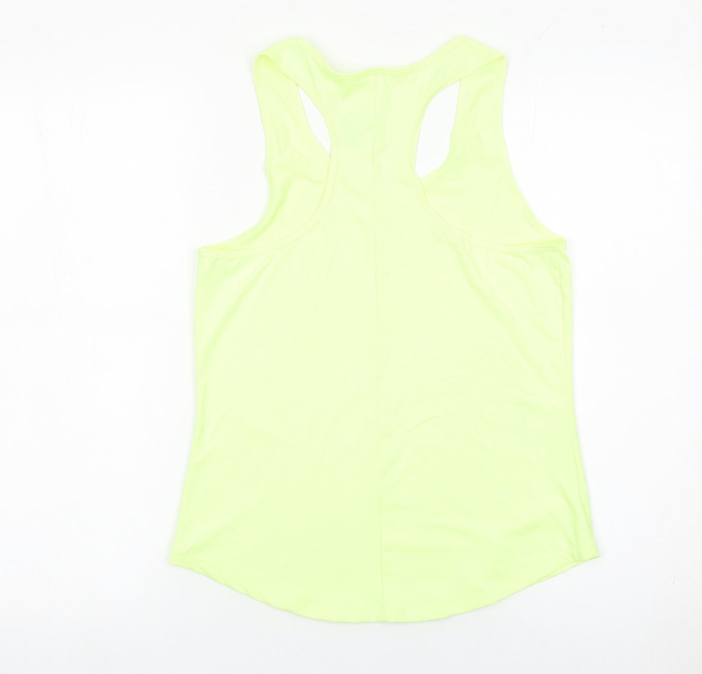 Decathlon Womens Yellow Racerback Tank Top S Athletic Fit