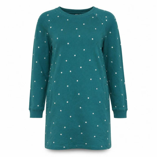FatFace Women’s Green Polka Dot Cotton Shift Dress Size 10