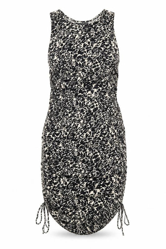 Motel Rocks Womens Black Animal Print Bodycon Mini Dress S