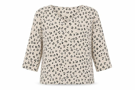 Bonmarché Women’s Beige Animal Print Tunic Blouse Size 14