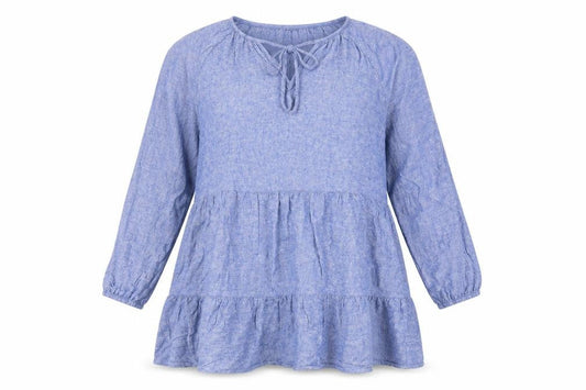 Marks & Spencer Women’s Blue Chambray Linen Blend Knee Length Dress UK 16