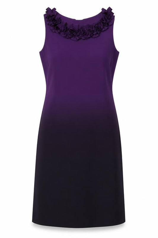 Ronni Nicole Womens Purple Size 8 Sheath Knee Length Sleeveless Party Dress