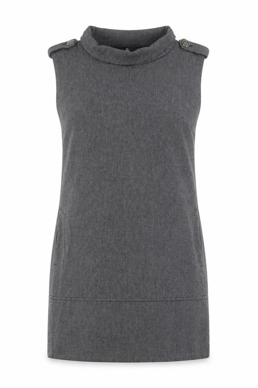 Mango Women’s Grey Shift Dress Size 8 Sleeveless Workwear