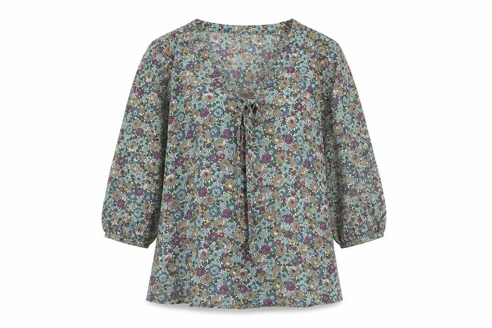 East Womens Multicoloured Floral Viscose Tunic Blouse Size 8