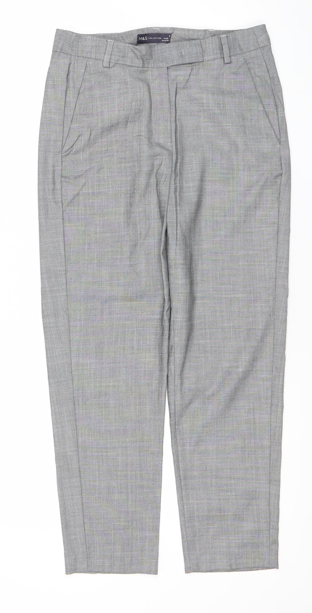Marks and Spencer Women’s Grey Size 8 Dress Pants Straight Leg Workwear