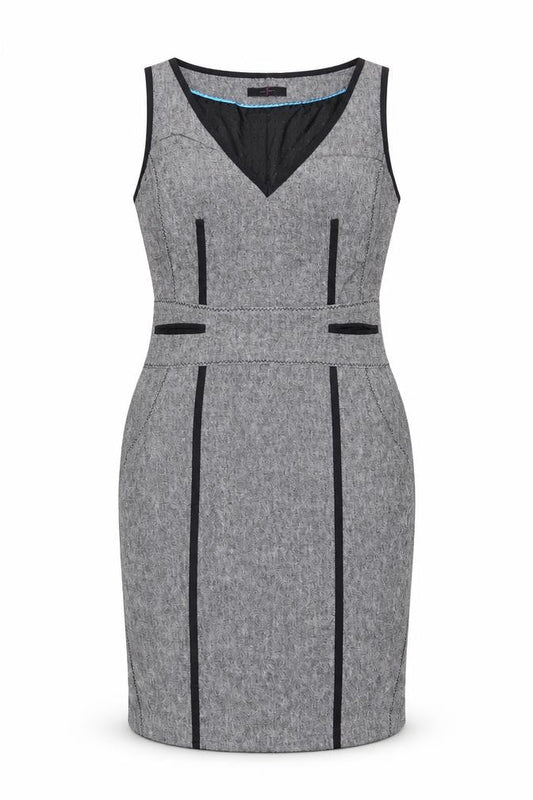 Debenhams Women’s Grey Sheath Work Dress Size 10 Sleeveless