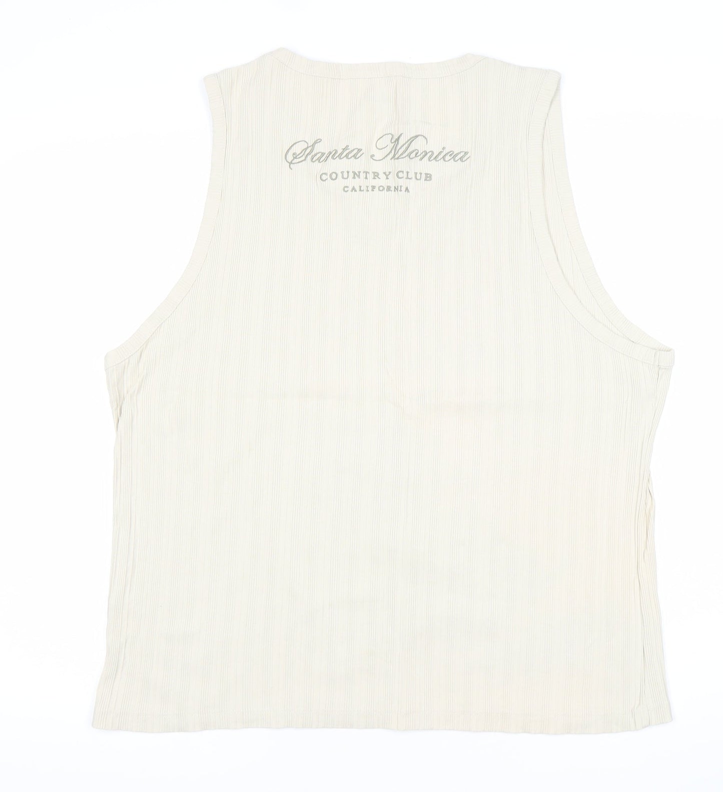 ASOS Men’s 3XL Beige Sleeveless Crew Neck Cotton T-Shirt