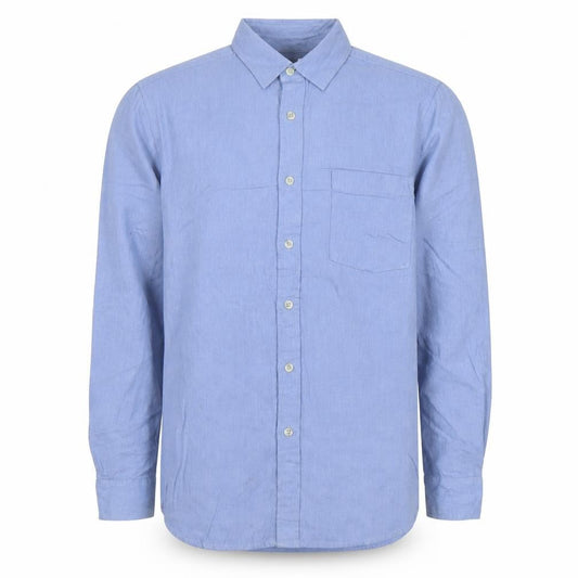 Topman Men’s Blue Cotton Long Sleeve Dress Shirt S Regular Fit