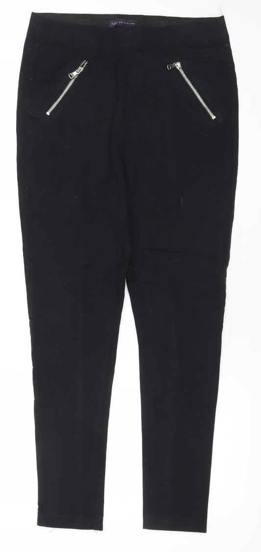 Marks and Spencer Women’s Black Slim Skinny Jeans Size 10 with Zip Accents