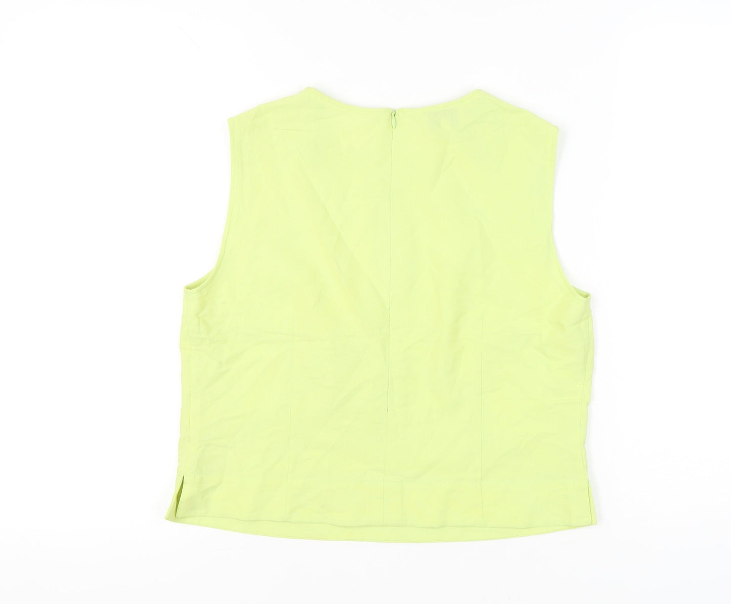Steilmann Womens Green Sleeveless Tank Top Size 16 Viscose Blend
