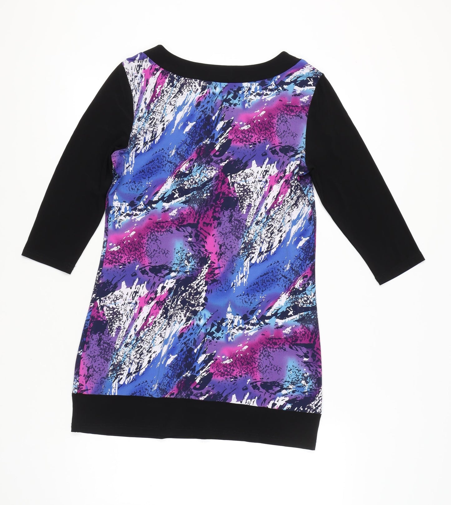 Klass Women’s Multicoloured Tunic Top M 3/4 Sleeve Boat Neck
