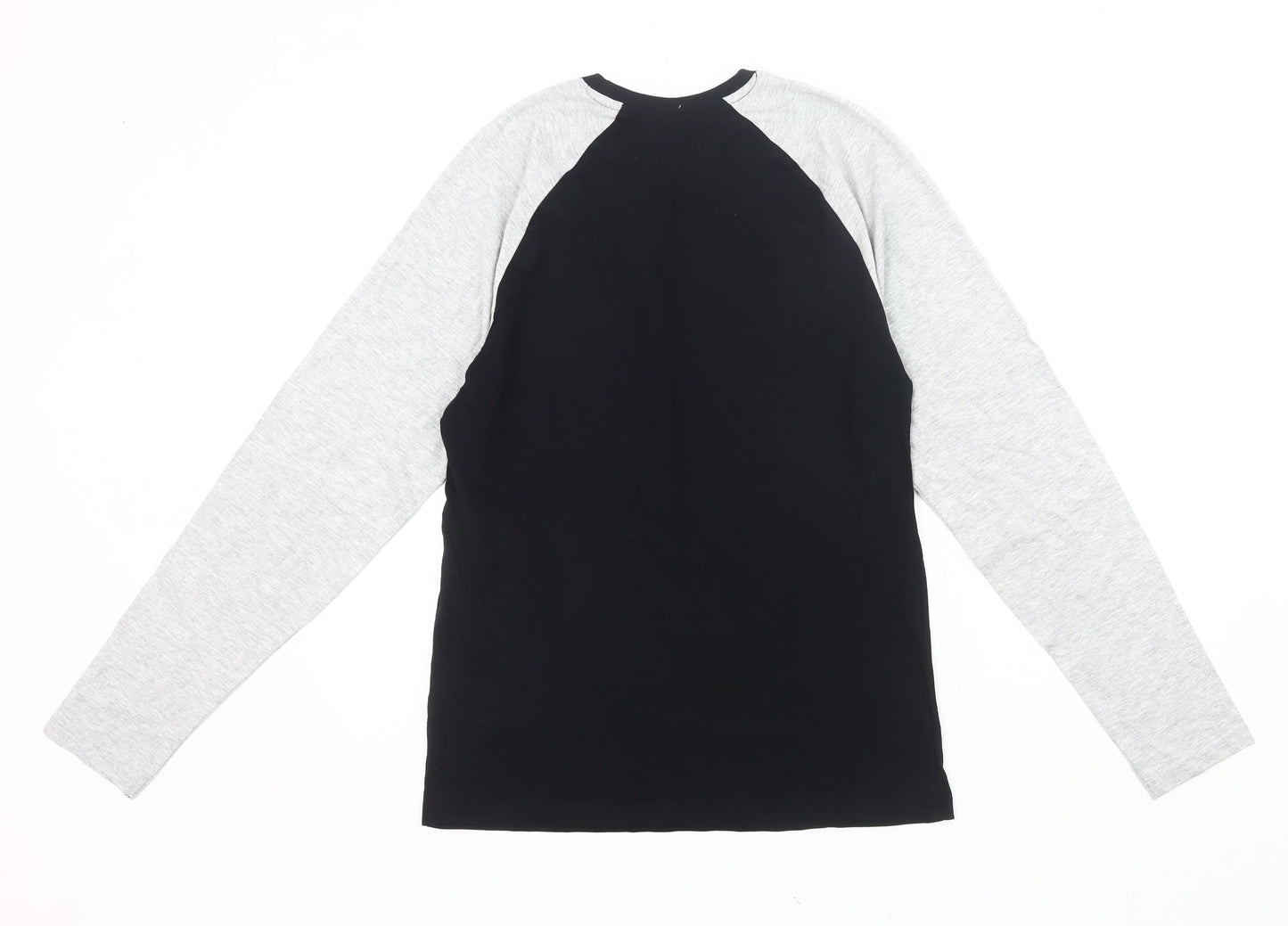 George Men’s Black Grey Pudsey Bear Long Sleeve T-Shirt Size S