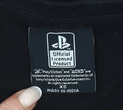 Difuzed PlayStation Men’s Black XS Long Sleeve Graphic T-Shirt