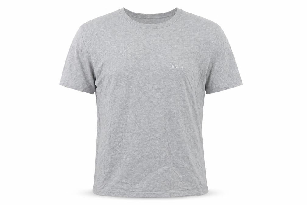 BOSS Mens Grey Cotton Crew Neck Short Sleeve T-Shirt M
