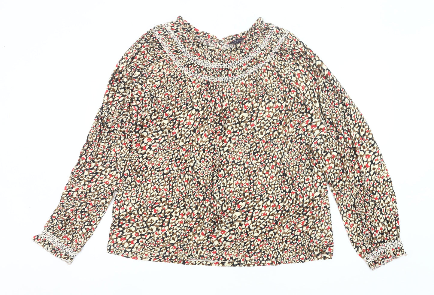 Marks and Spencer Women’s Multicoloured Cotton Blouse Size 18