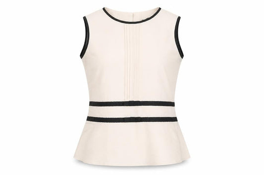 Dorothy Perkins Women’s Beige Sleeveless Blouse UK 12 Polyester