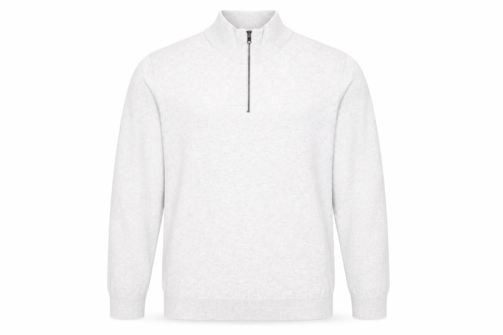 Next Men’s Grey M Cotton Nylon 1/4 Zip High Neck Jumper