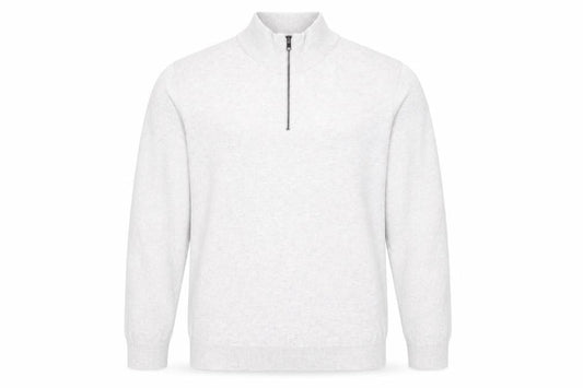 Next Men’s Grey M Cotton Nylon 1/4 Zip High Neck Jumper
