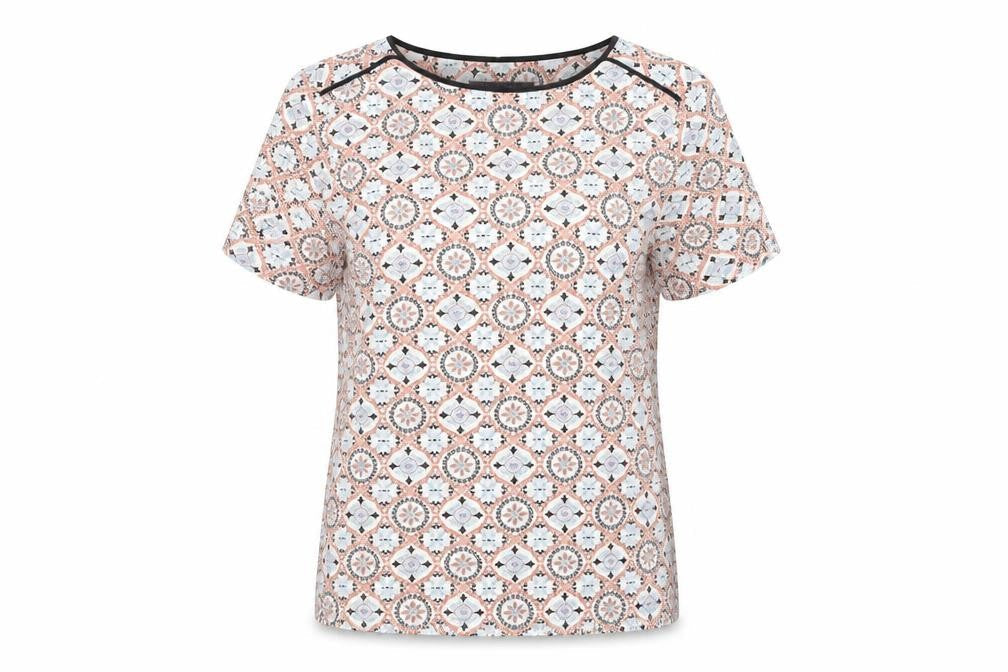 Marks & Spencer Womens Multicoloured Size 12 Geometric T-Shirt