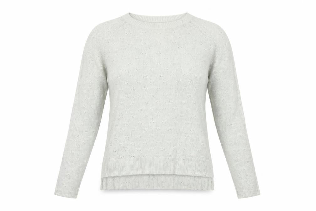 H&M Women’s Grey Angora Wool Blend Crew Neck Pullover Jumper S