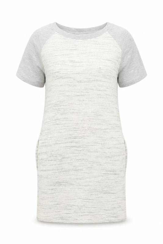 Miss Selfridge Women’s White Grey Short T-Shirt Dress Size 4