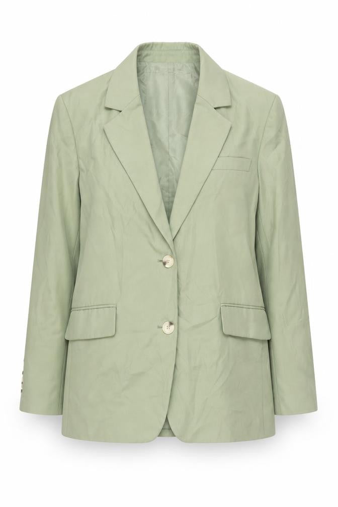 Bershka Womens Green Blazer Size 8 Regular Fit Tailored Jacket