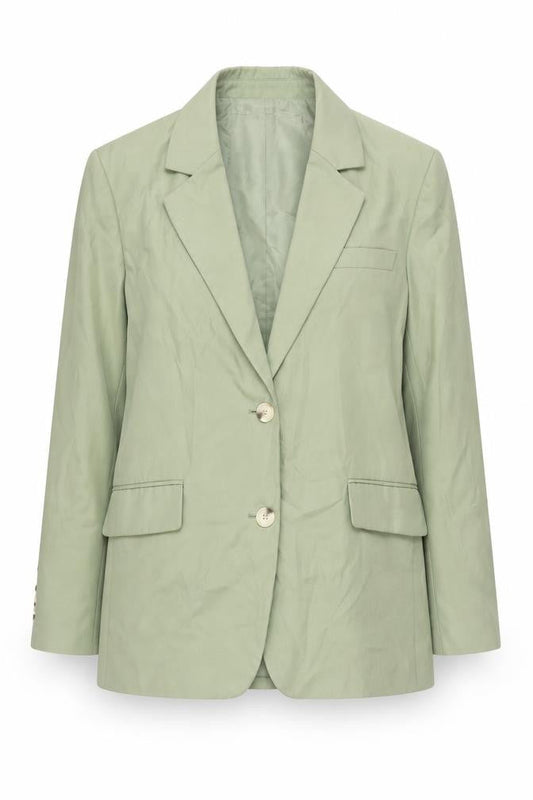 Bershka Womens Green Blazer Size 8 Regular Fit Tailored Jacket