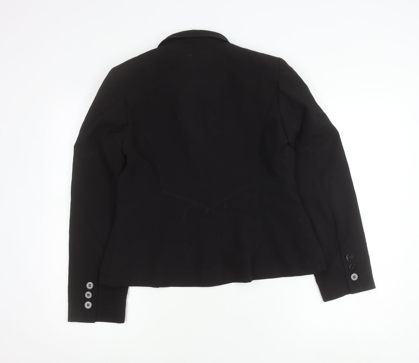 Next Women Black Size 12 Tailored Single-Breasted Suit Jacket