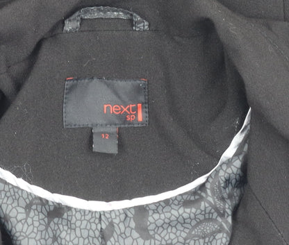 Next Women Black Size 12 Tailored Single-Breasted Suit Jacket