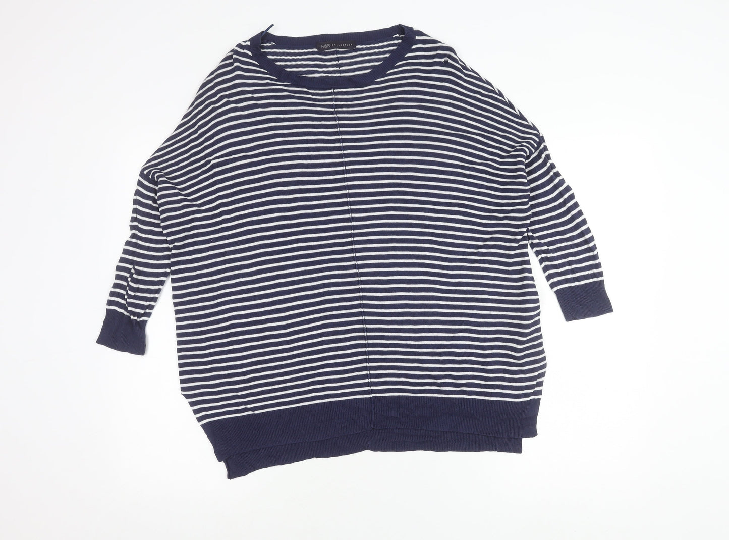 Marks and Spencer Women’s Blue Striped Tunic Top Size 12