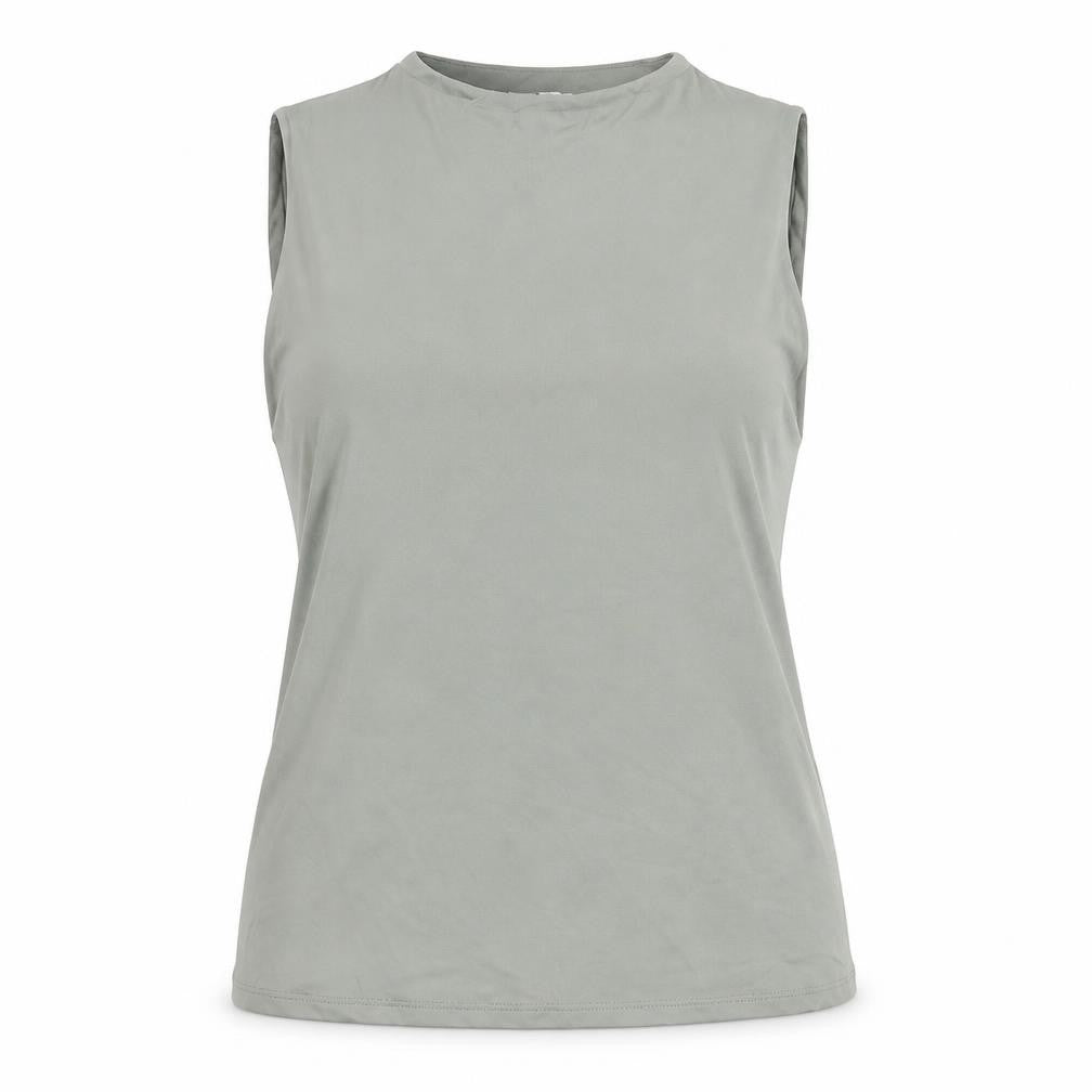 Marks & Spencer Womens Grey Size 16 Mock Neck Sleeveless Tank Top