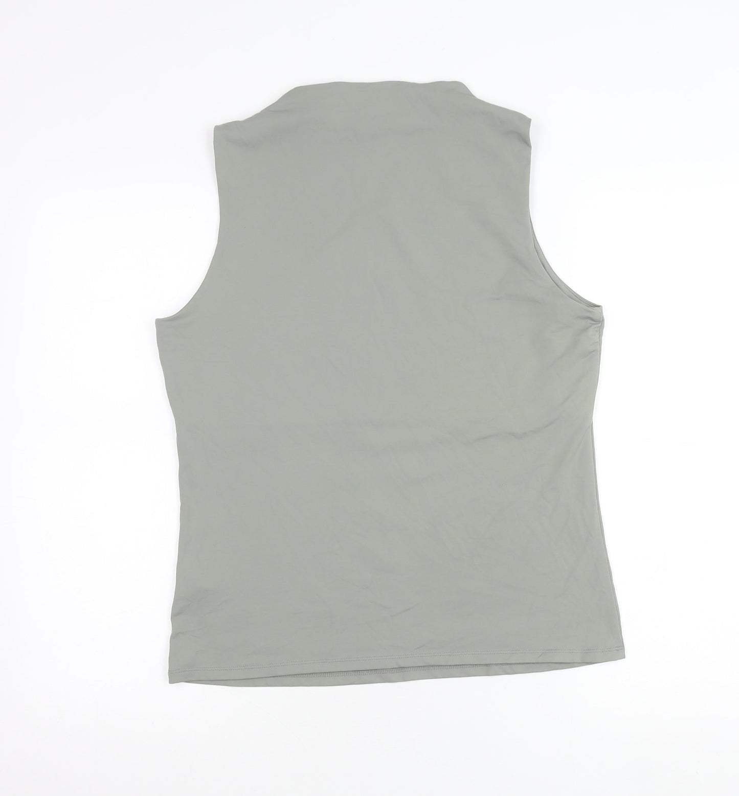 Marks and Spencer Womens Grey Size 16 Mock Neck Sleeveless Tank Top